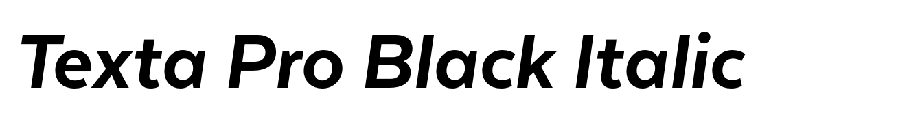 Texta Pro Black Italic
